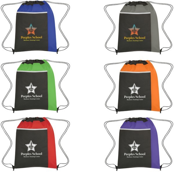 JH3382 Non-Woven Drawstring Pack With Large Fro...